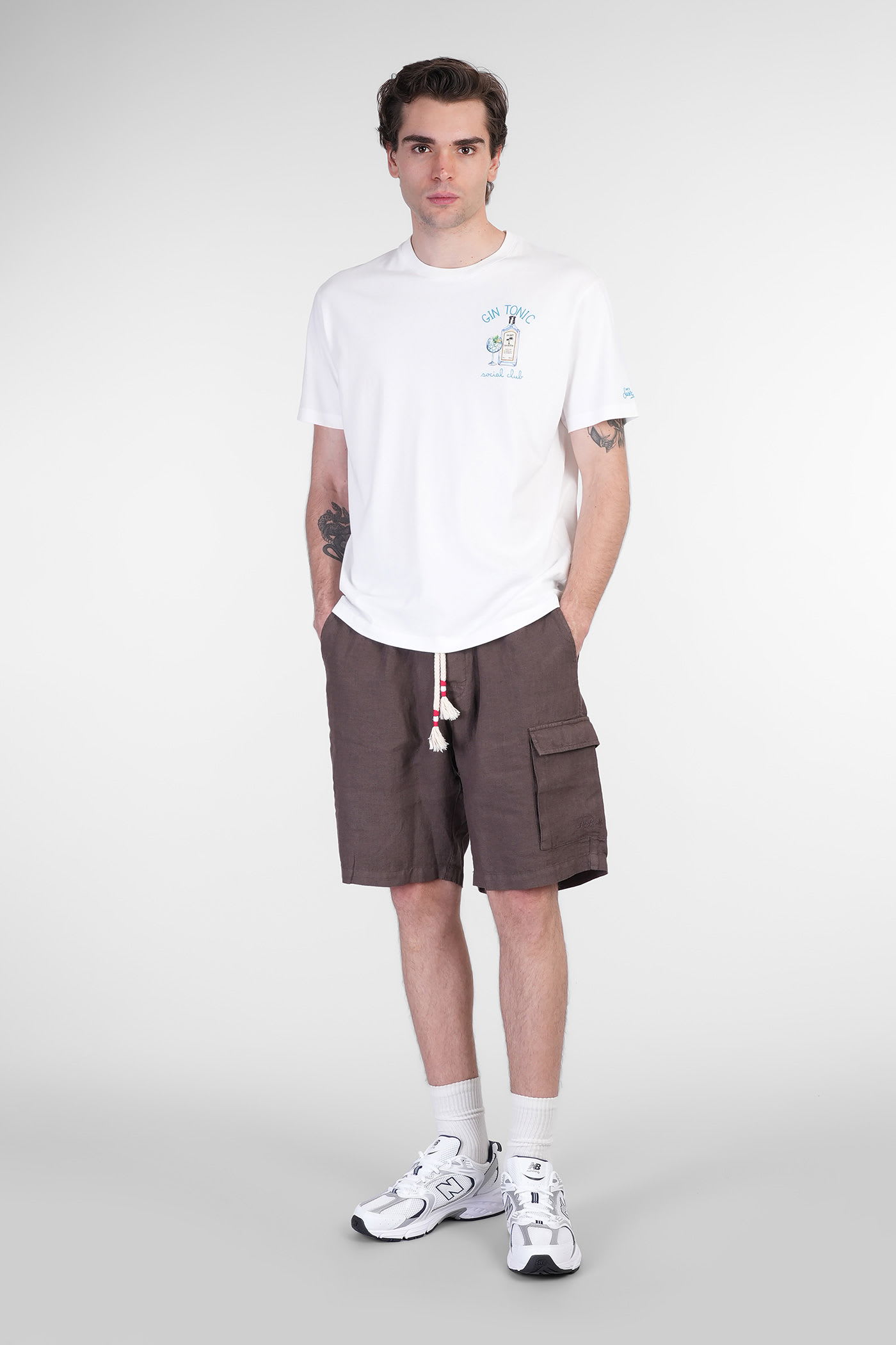 Mc2 Saint Barth Tshirt Man T-shirt In White Cotton In White