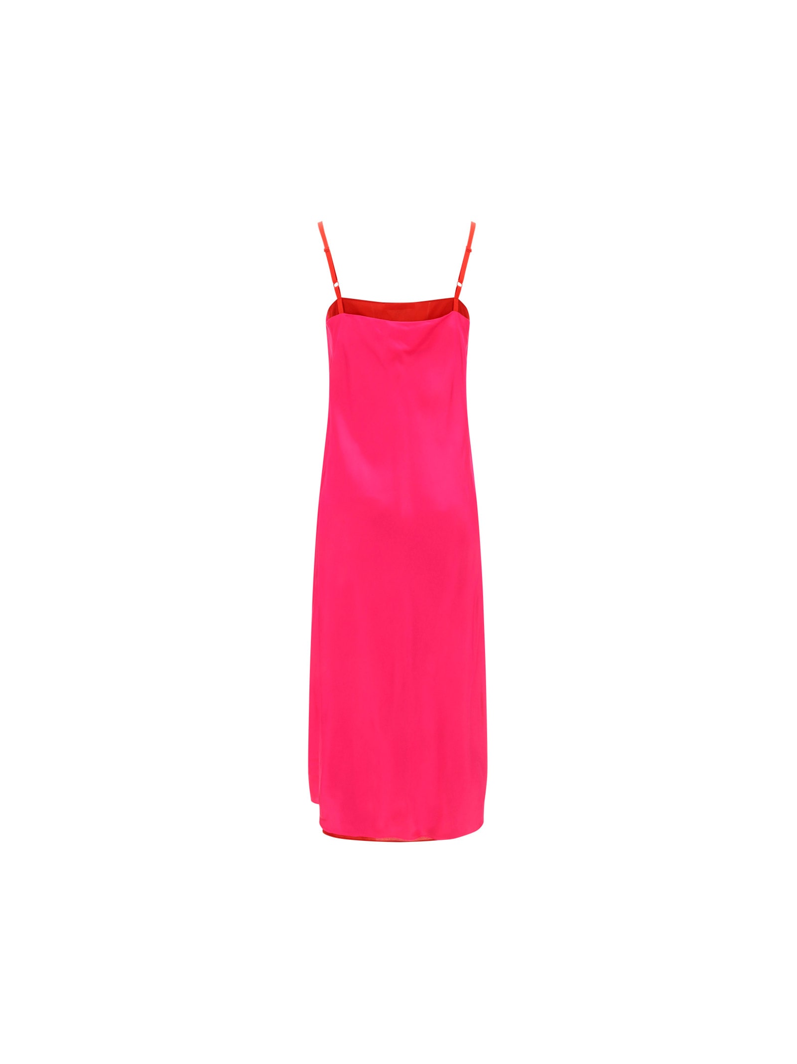 Shop Acne Studios Wrap Dress In Act Fuchsia Pink