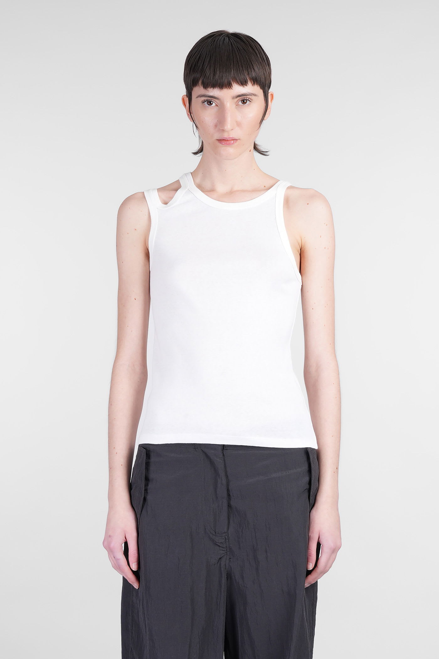 Topwear In White Cotton