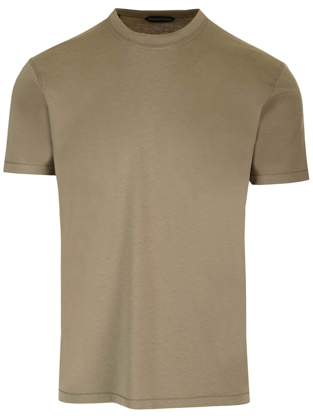 Shop Tom Ford Crew Neck T-shirt In Green