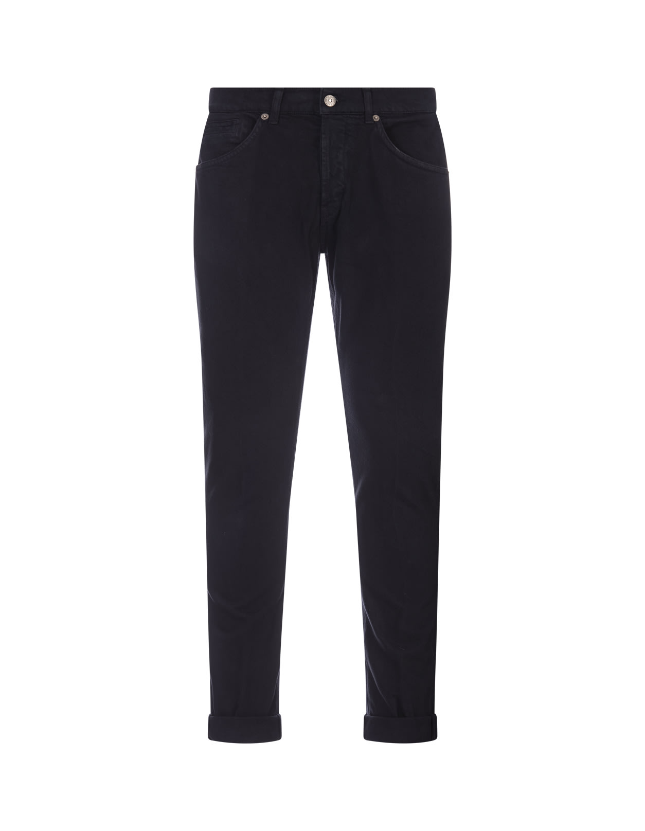 Shop Dondup George Skinny Jeans In Dark Blue Stretch Bull