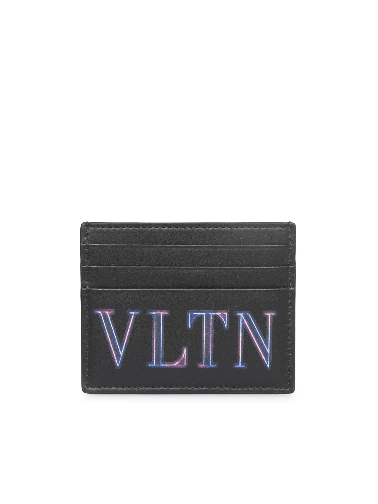 Valentino Garavani Leather Cardholder In Black