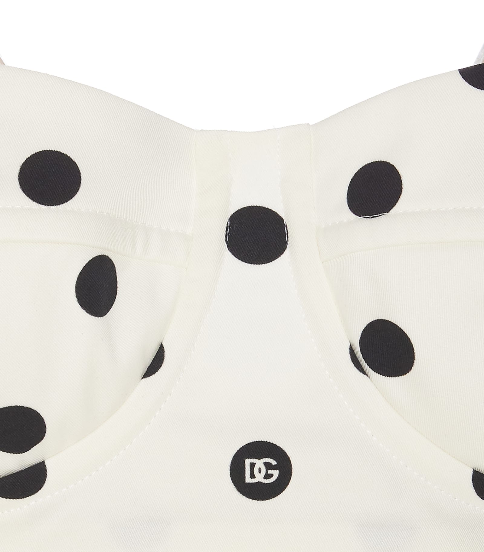 Shop Dolce & Gabbana Dots Print Top In White