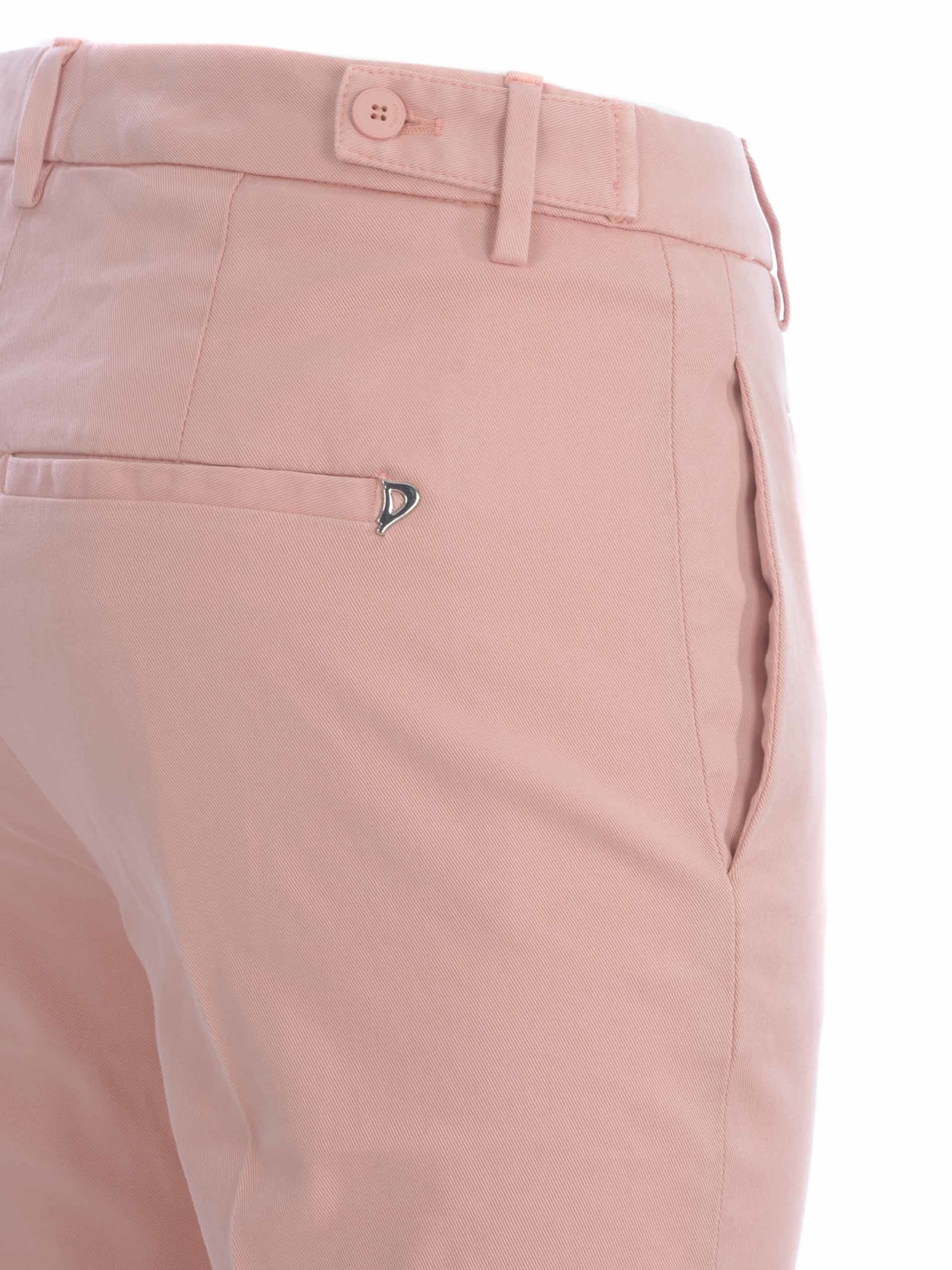 Shop Dondup Trousers  Ariel In Stretch Cotton In Pink