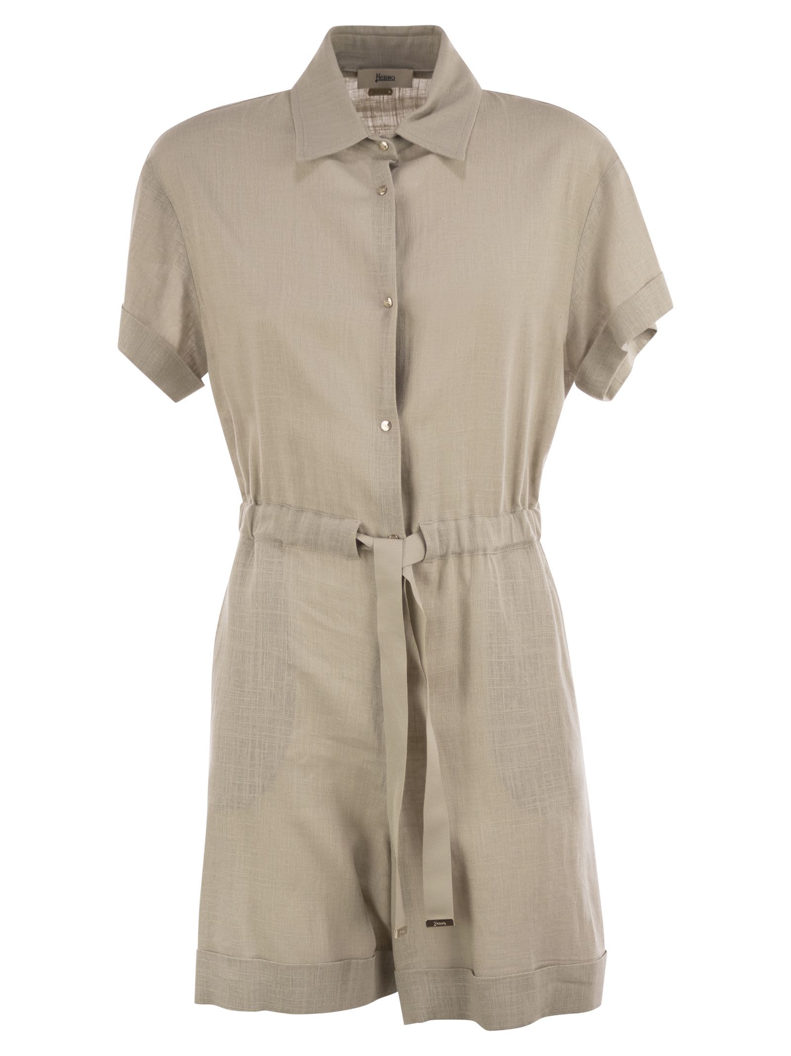 Herno Women Chemisier Jumpsuit With Drawstring