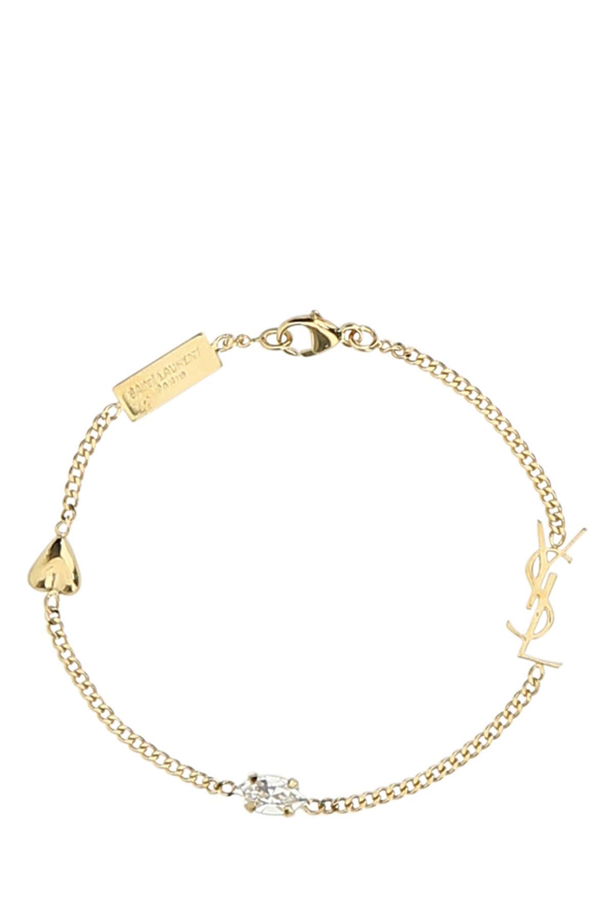 Saint Laurent Gold Metal Bracelet