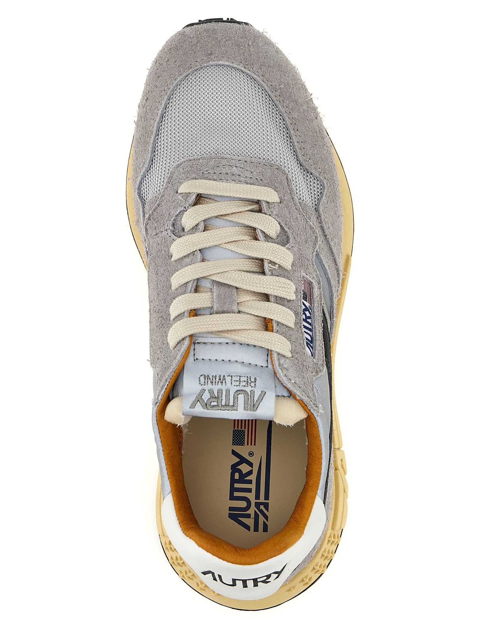 Shop Autry Reelwind Low Sneakers In Beige