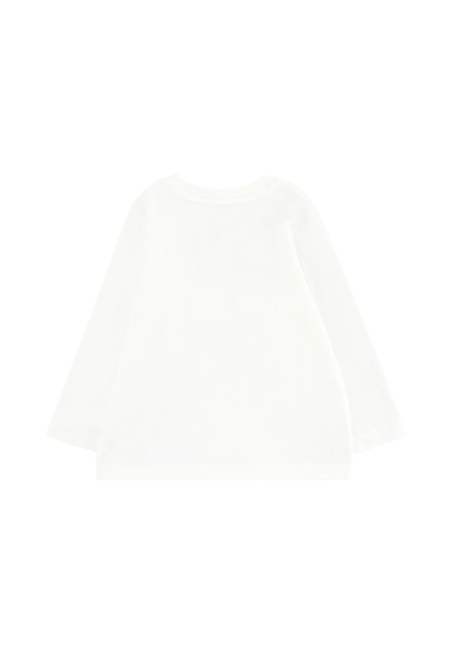 Moschino Ivory Sweatshirt For Babykids With Teddy Bear In White