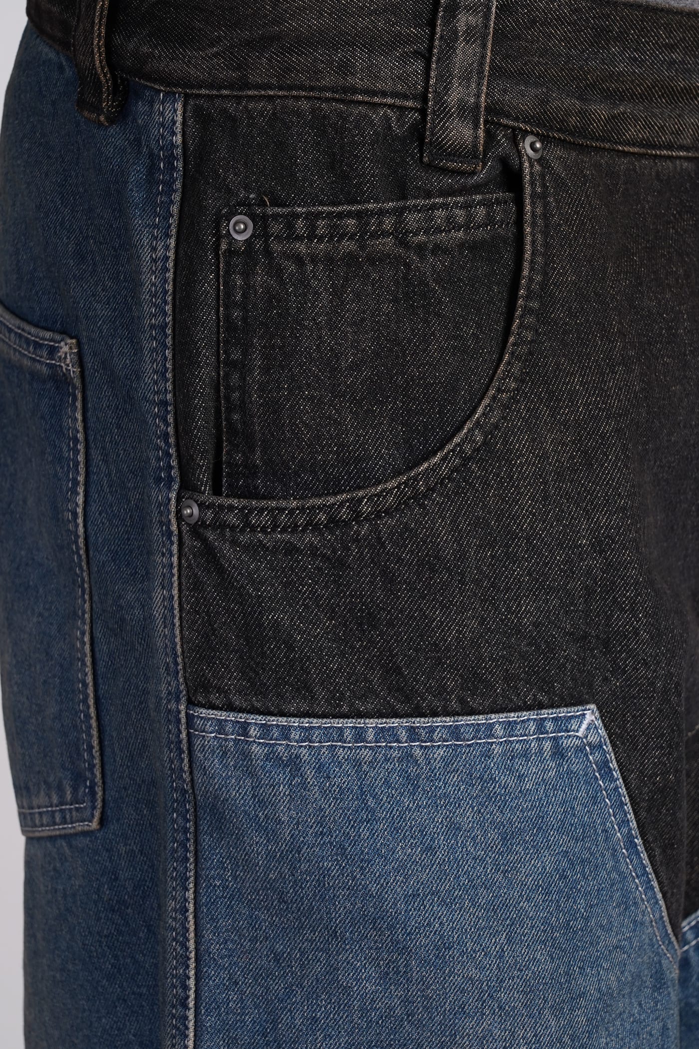 Shop Paura Vivienne Jeans In Blue Cotton