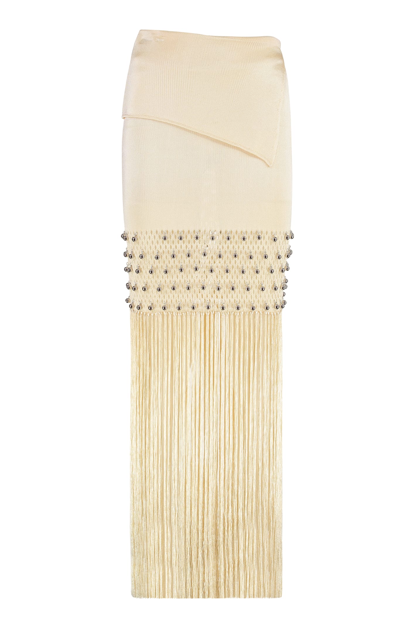 Rabanne Fringed Knit Skirt