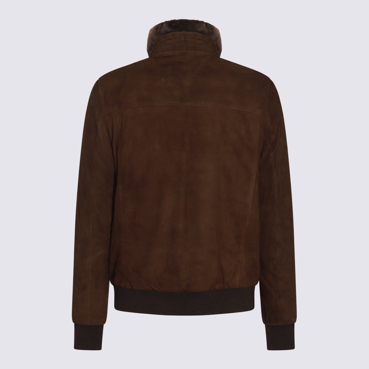 Shop Moorer Brown Leather Jacket