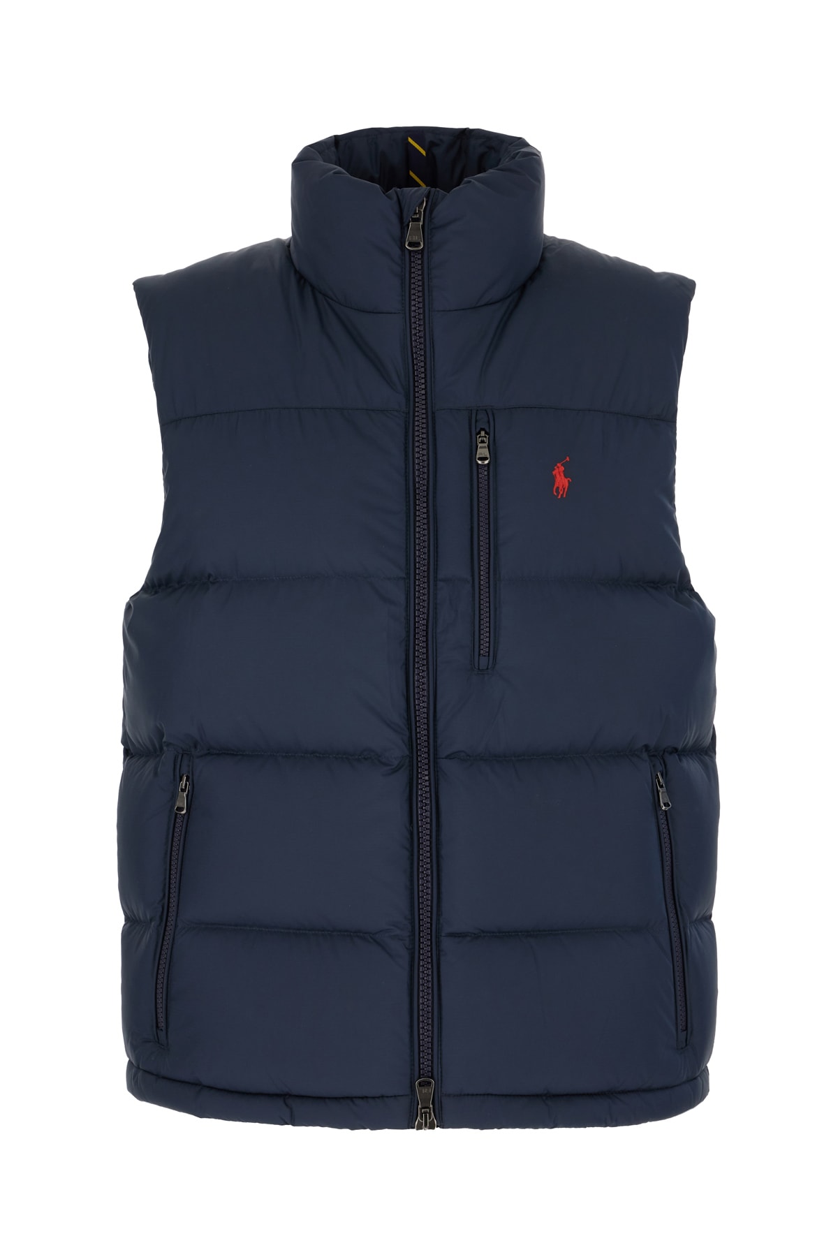 Polo Ralph Lauren Navy Blue Polyester Sleeveless Down Jacket In Collection Navy