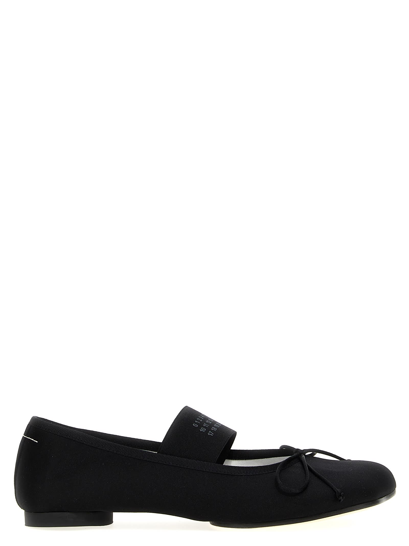 Shop Mm6 Maison Margiela Anatomic Ballet Flats In Black