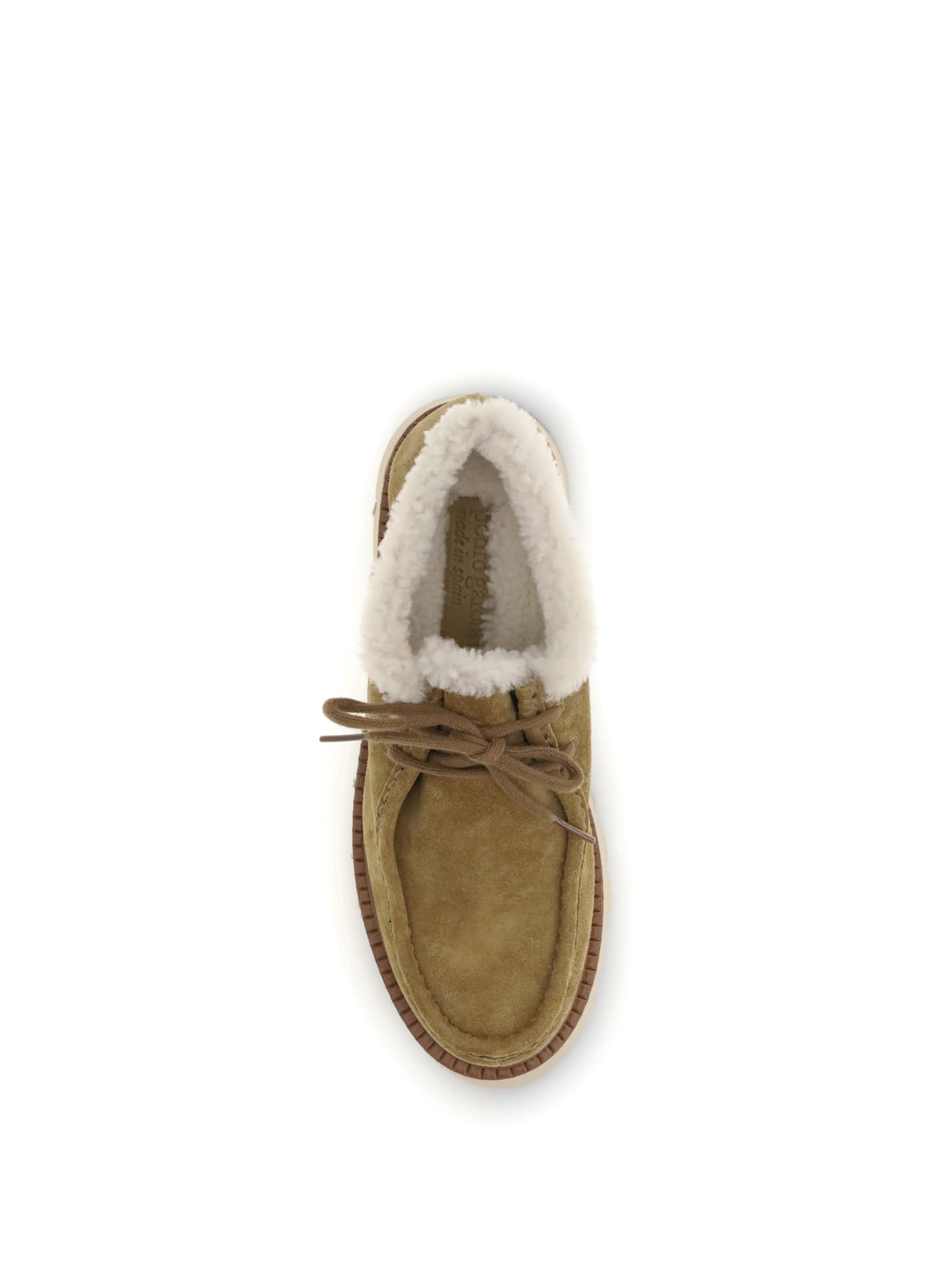 Pedro Garcia Lace-up Shearling Sneakers In Brown