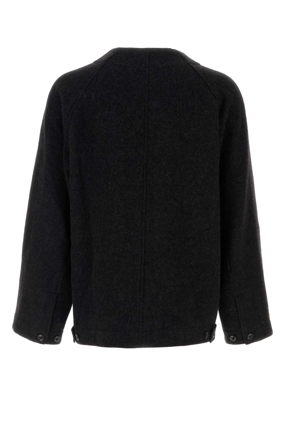 Shop Lemaire Black Wool Blend Jacket