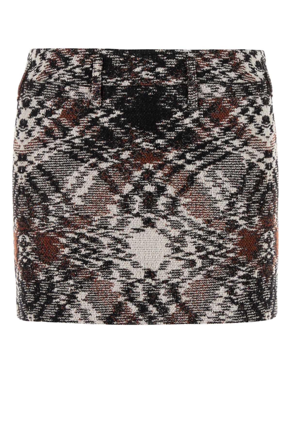 Missoni Embroidered Wool Blend Mini Skirt In Multi