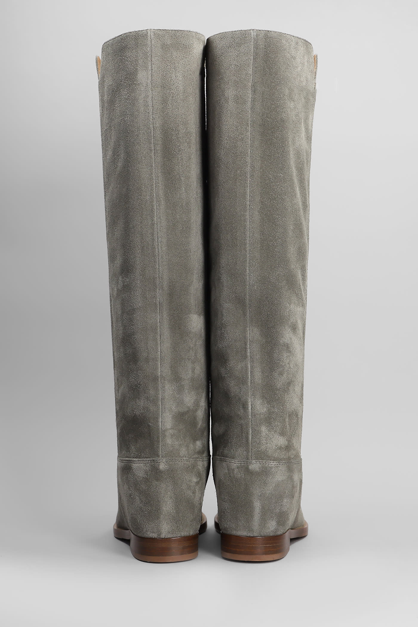 Shop Via Roma 15 In Grey Suede