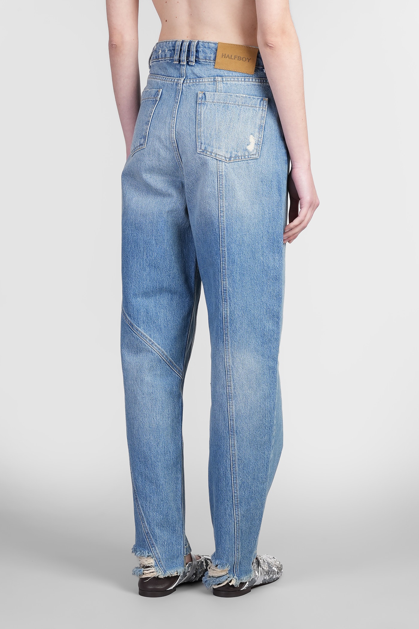 Shop Halfboy Jeans In Blue Denim