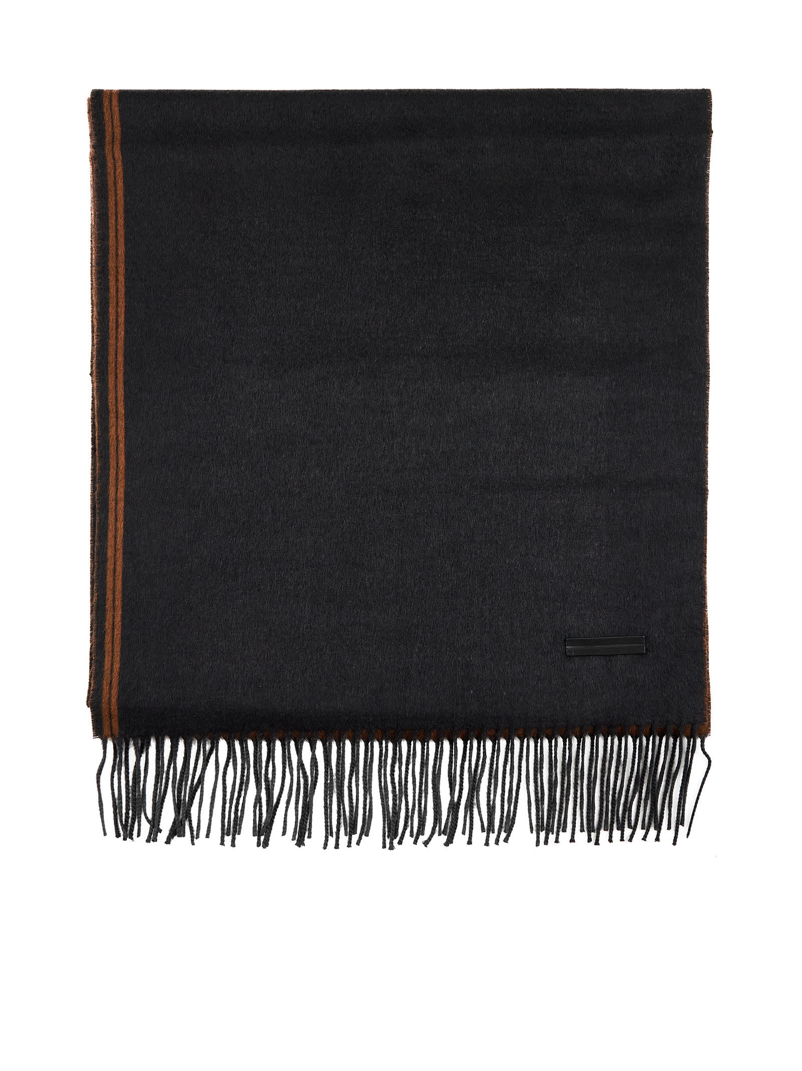 Shop Zegna Scarf In Nero Unito