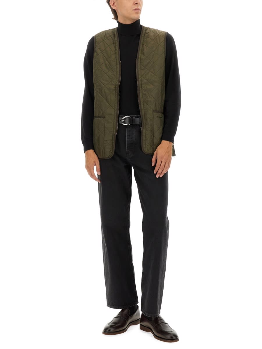 Barbour Polarquilt Reversible Vest In Green