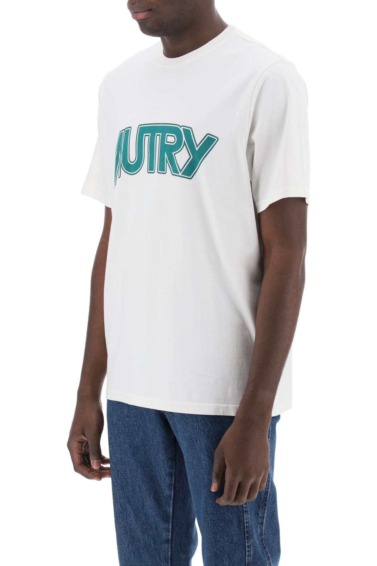 AUTRY Tシャツ グレー Autry Crew Neck T Shirt With Front Logo In Grey | ModeSens