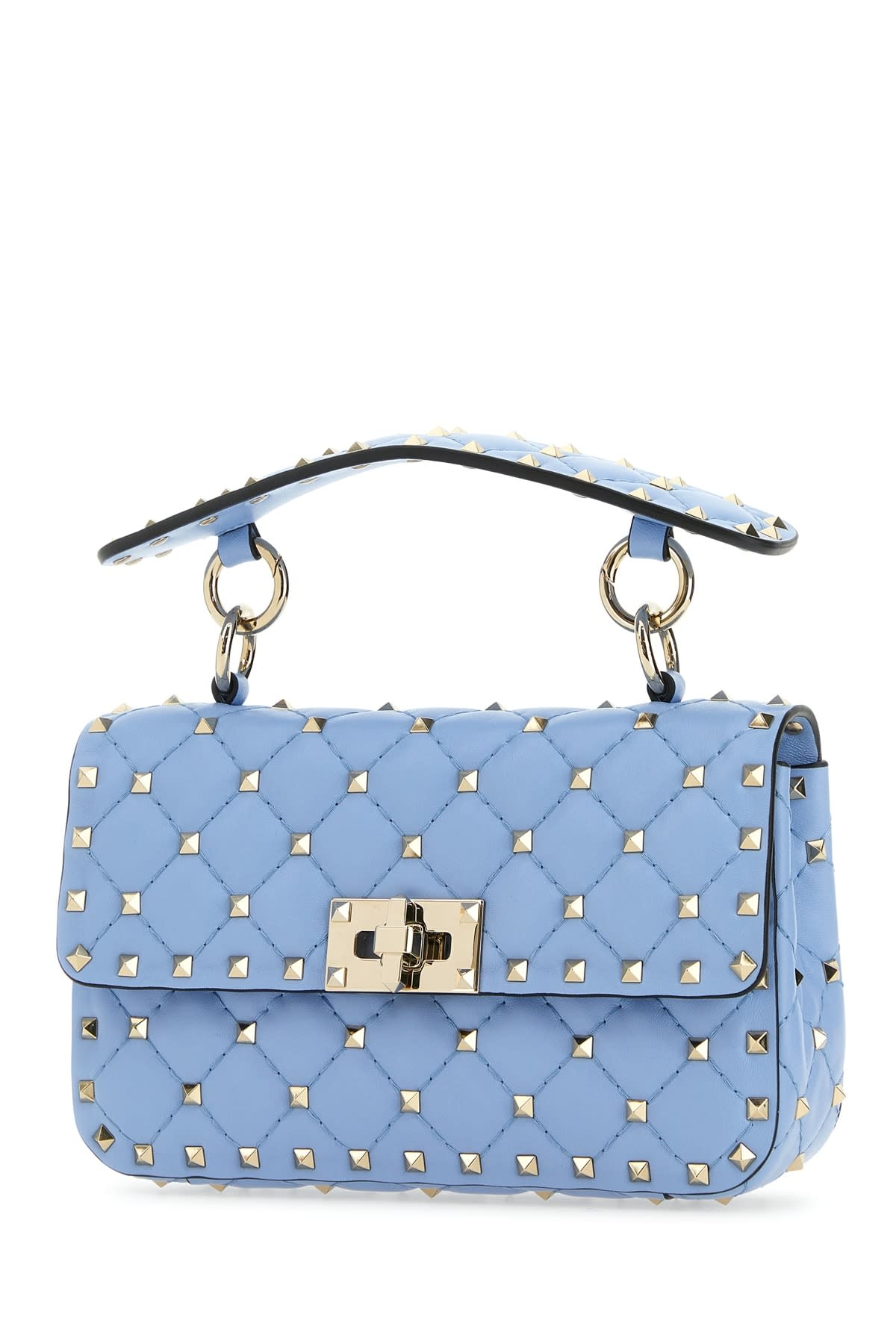 Shop Valentino Small Shoulder Bag Rock In Popelineblue