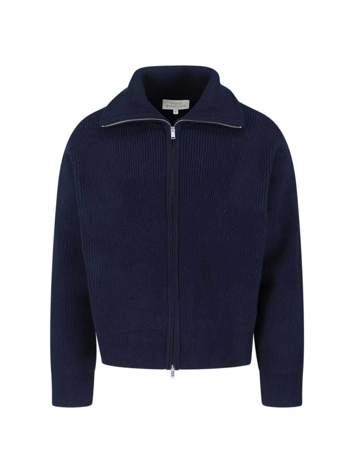 Studio Nicholson Sandos Zip Sweater In Blue