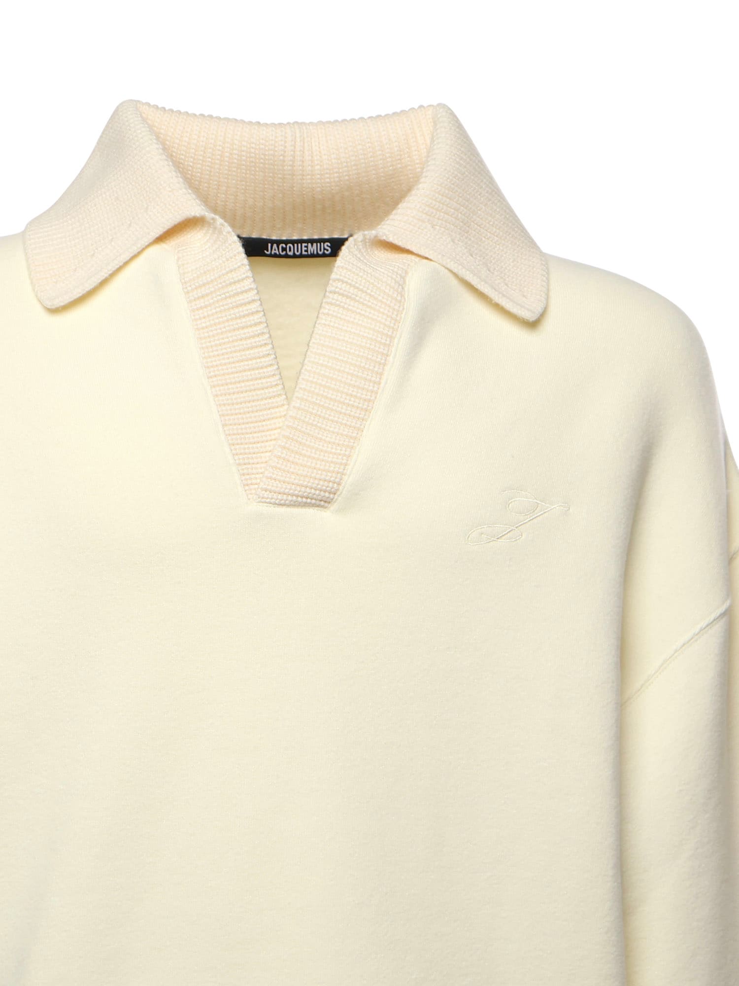 Jacquemus Cotton Punto Polo Sweater In Multi