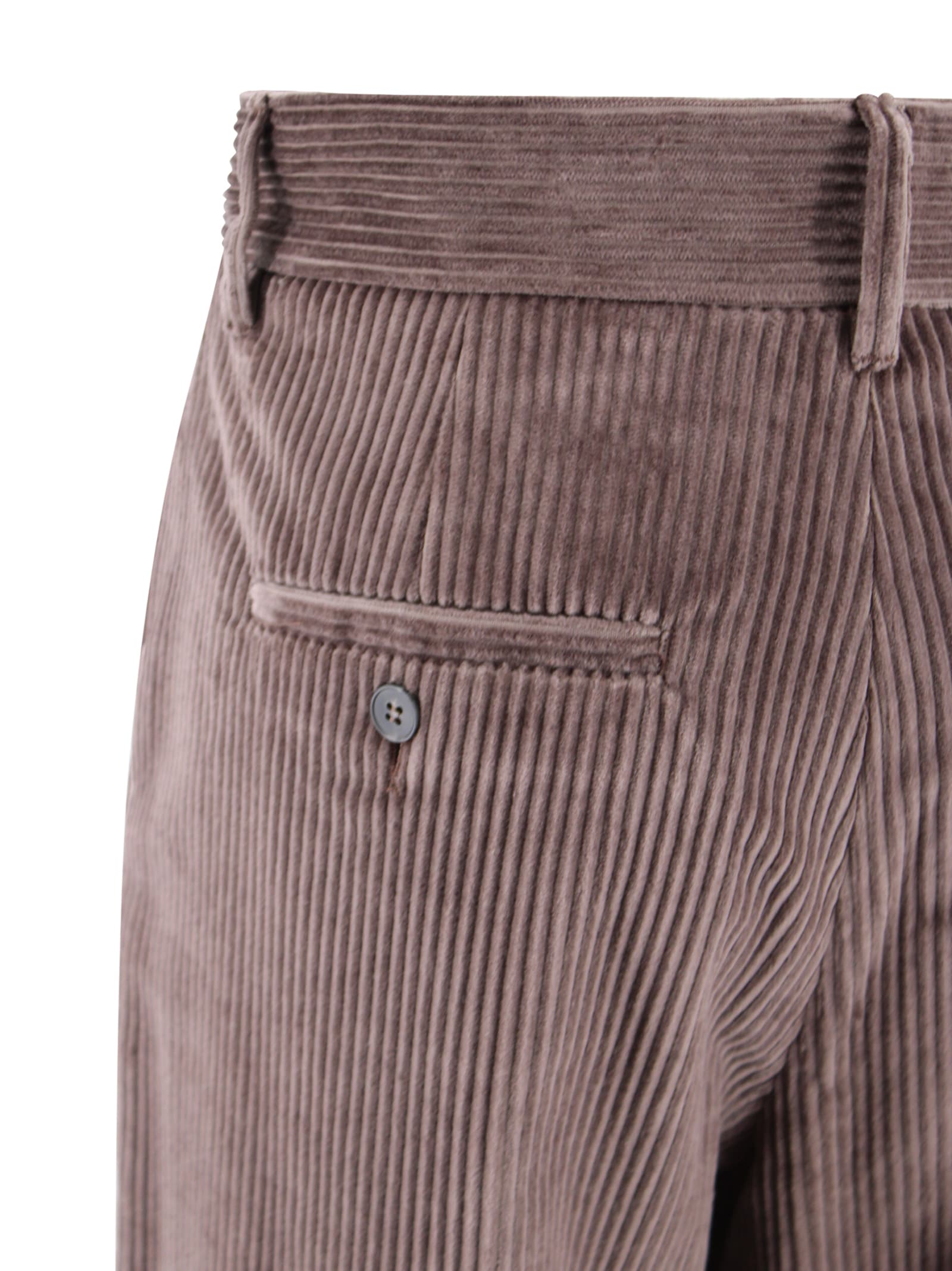 Weekend Max Mara Wide-leg Chocolate Corduroy Trousers In Brown