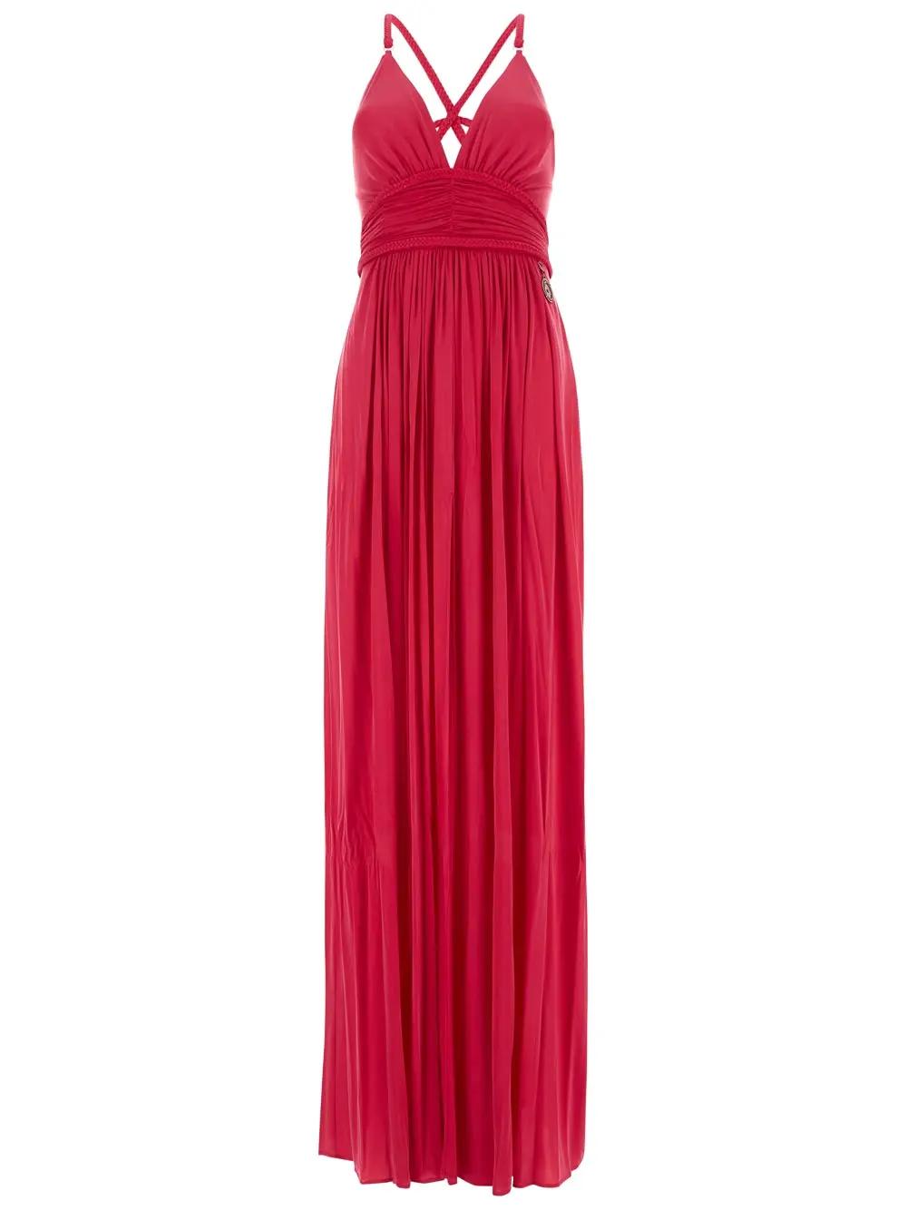 Elisabetta Franchi Red Carpet Dress With Intertwined Straps