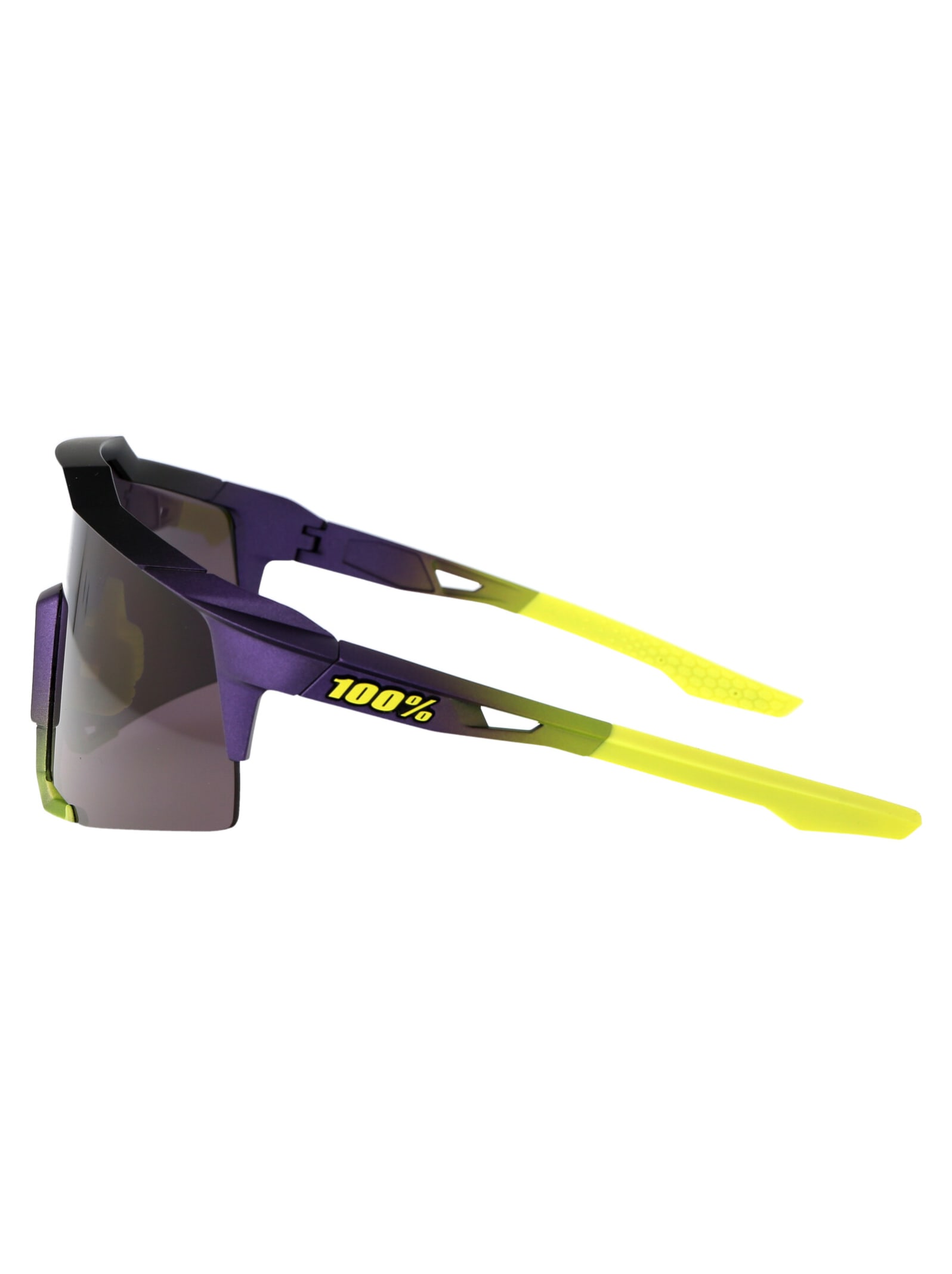 Shop 100% Speedcraft Sunglasses In Matte Metallic Digital Brights - Dark Purple Lens - Os