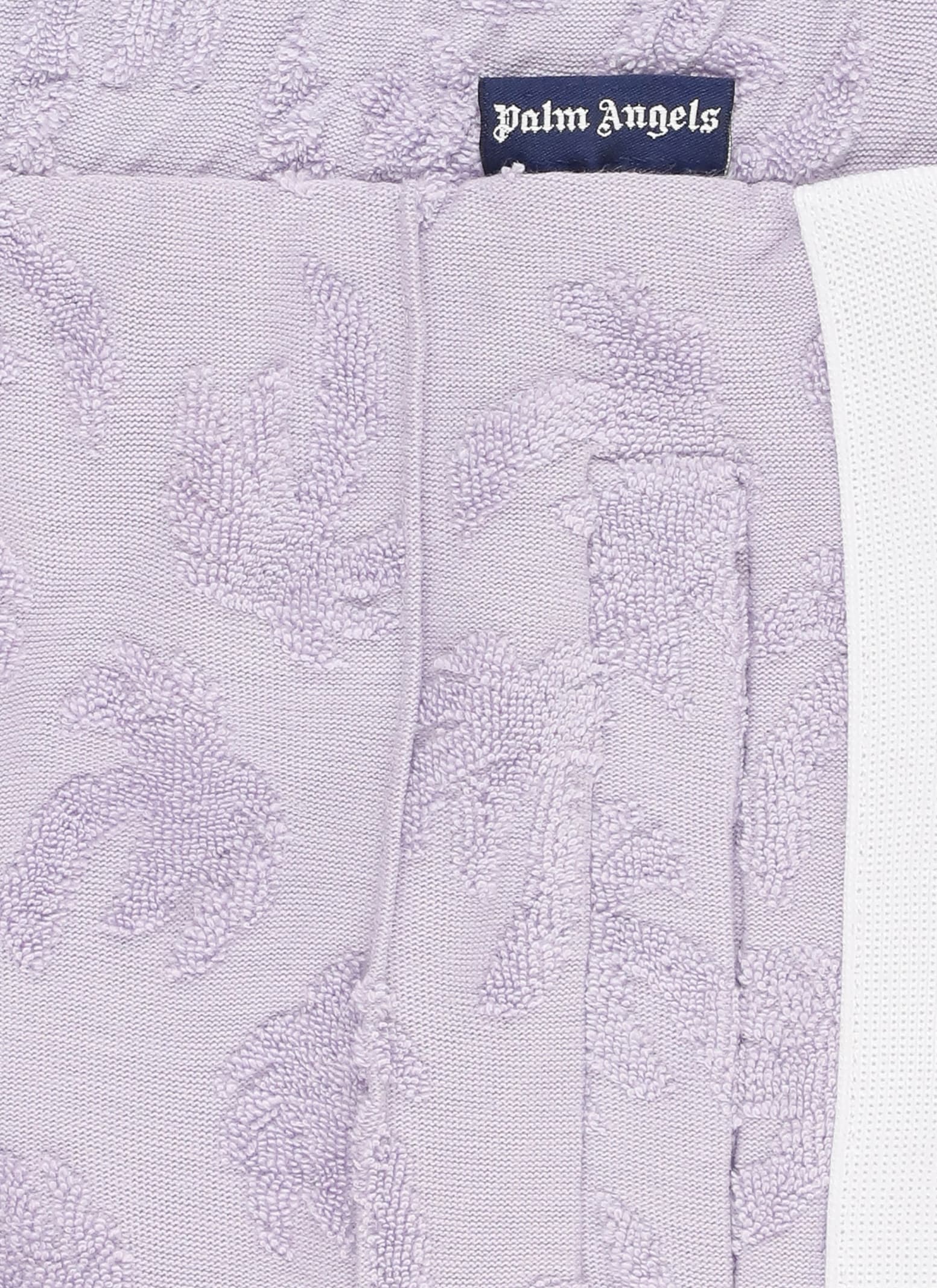 Shop Palm Angels Cotton Pants In Purple