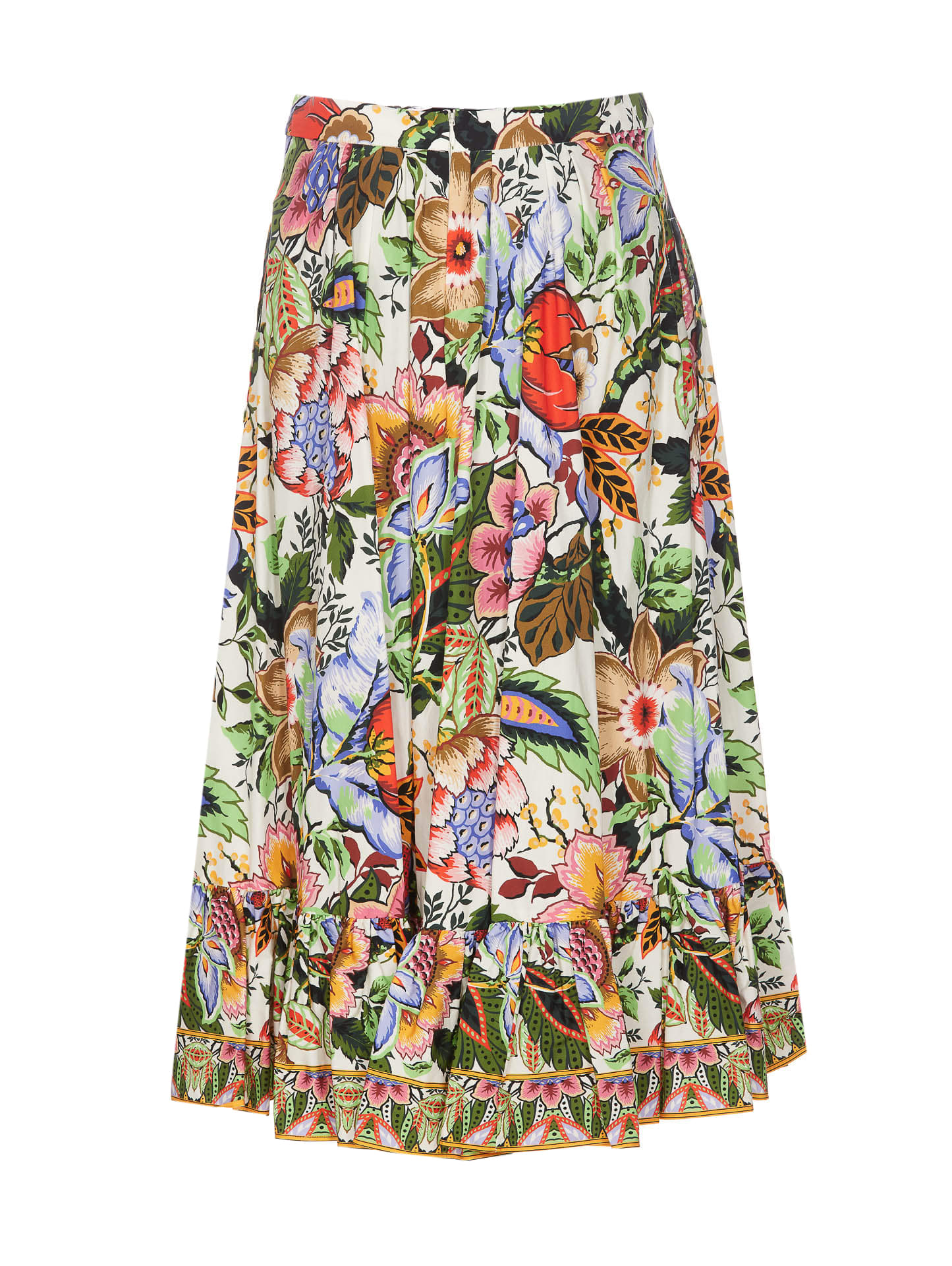 Shop Etro Bouquet Skirt In Multicolour