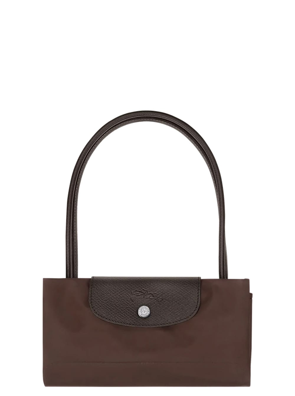 Longchamp M Le Pliage Original Brown Tote Bag With Embossed Logo In Canvas Woman
