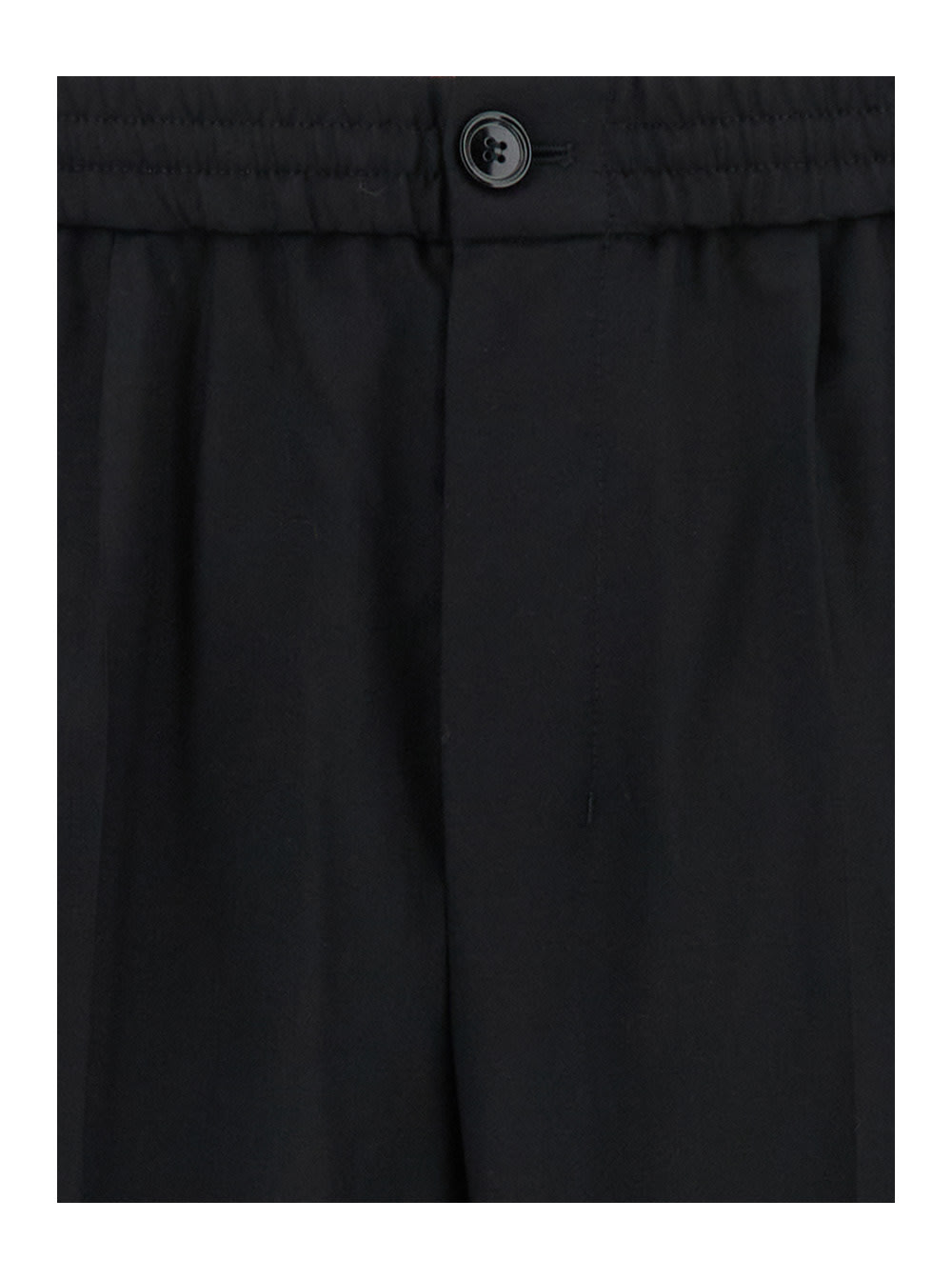 Shop Ami Alexandre Mattiussi Black Trousers With Rear Pockets In Wool Man