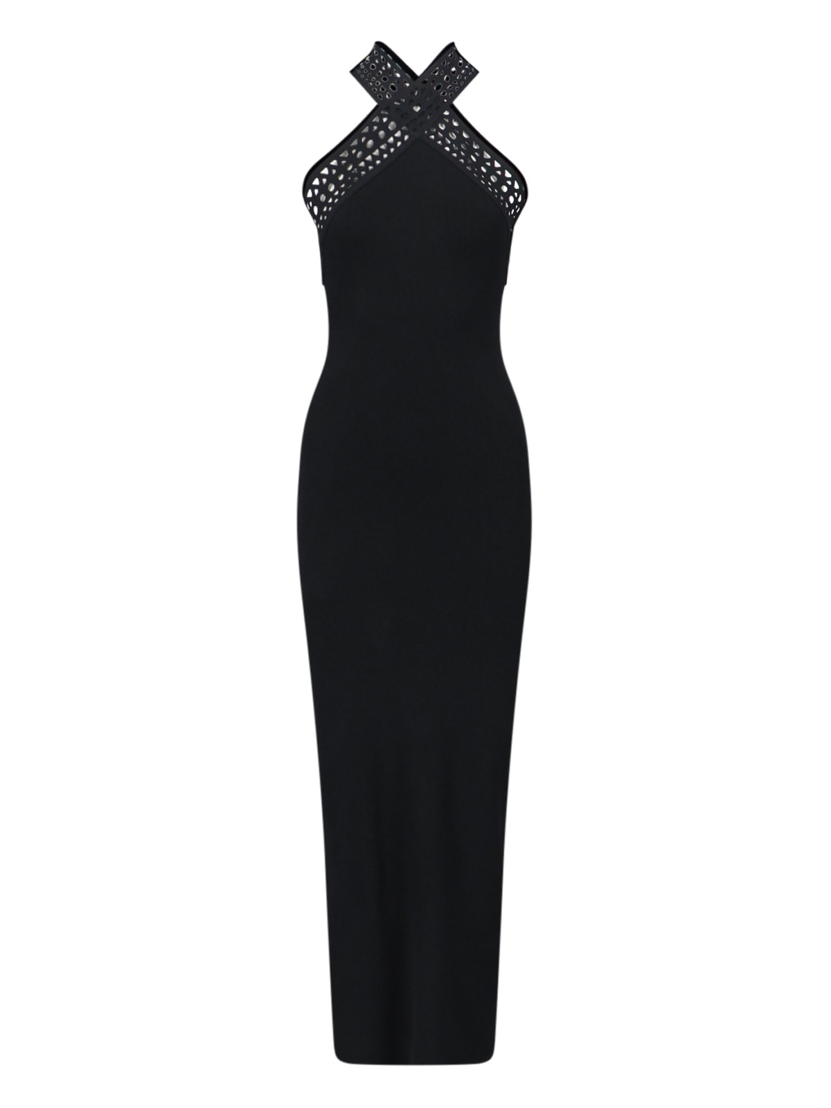 Shop Alaïa Vienne Maxi Shift Dress In Black