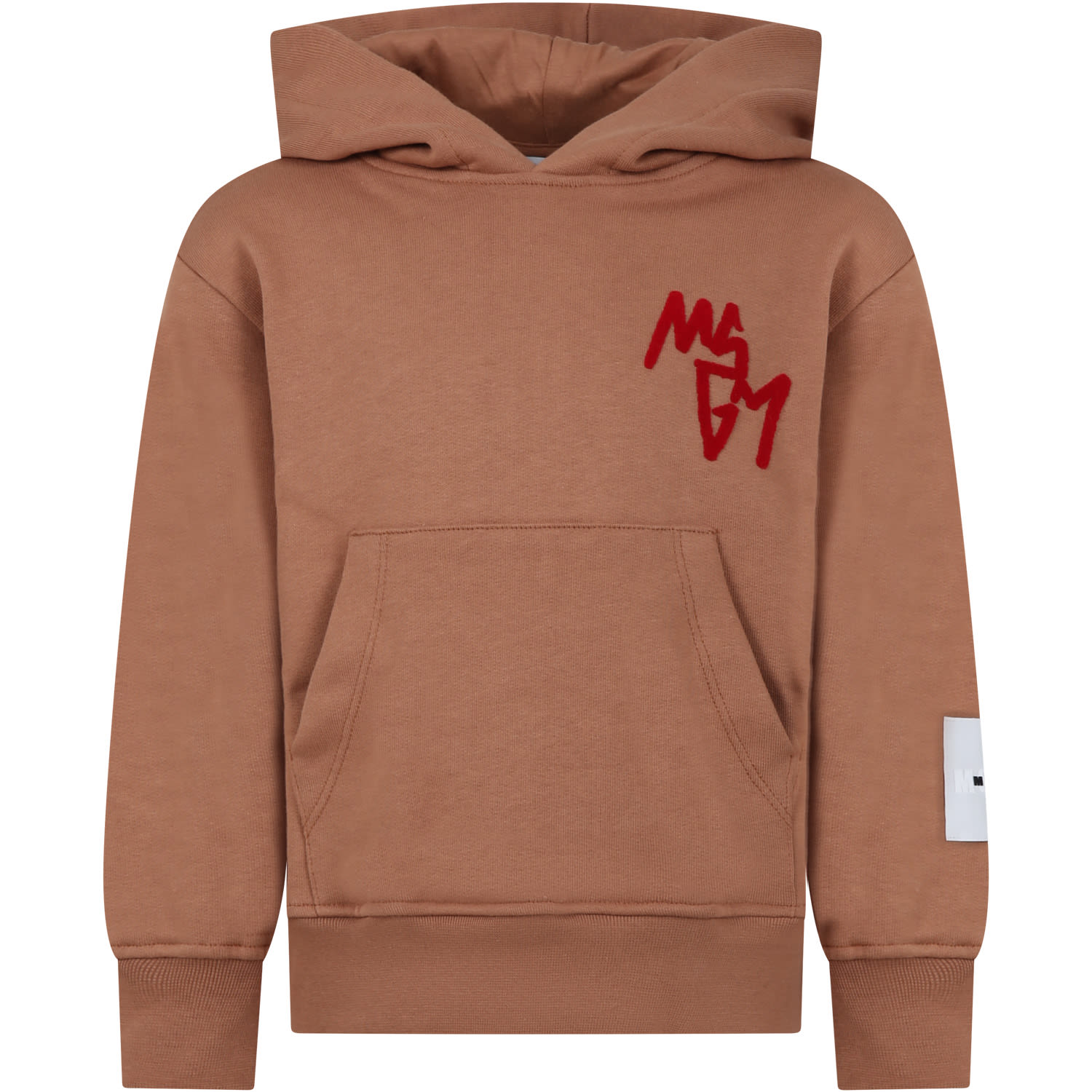 Msgm Kids' Beige Sweatshirt For Boy With Logo