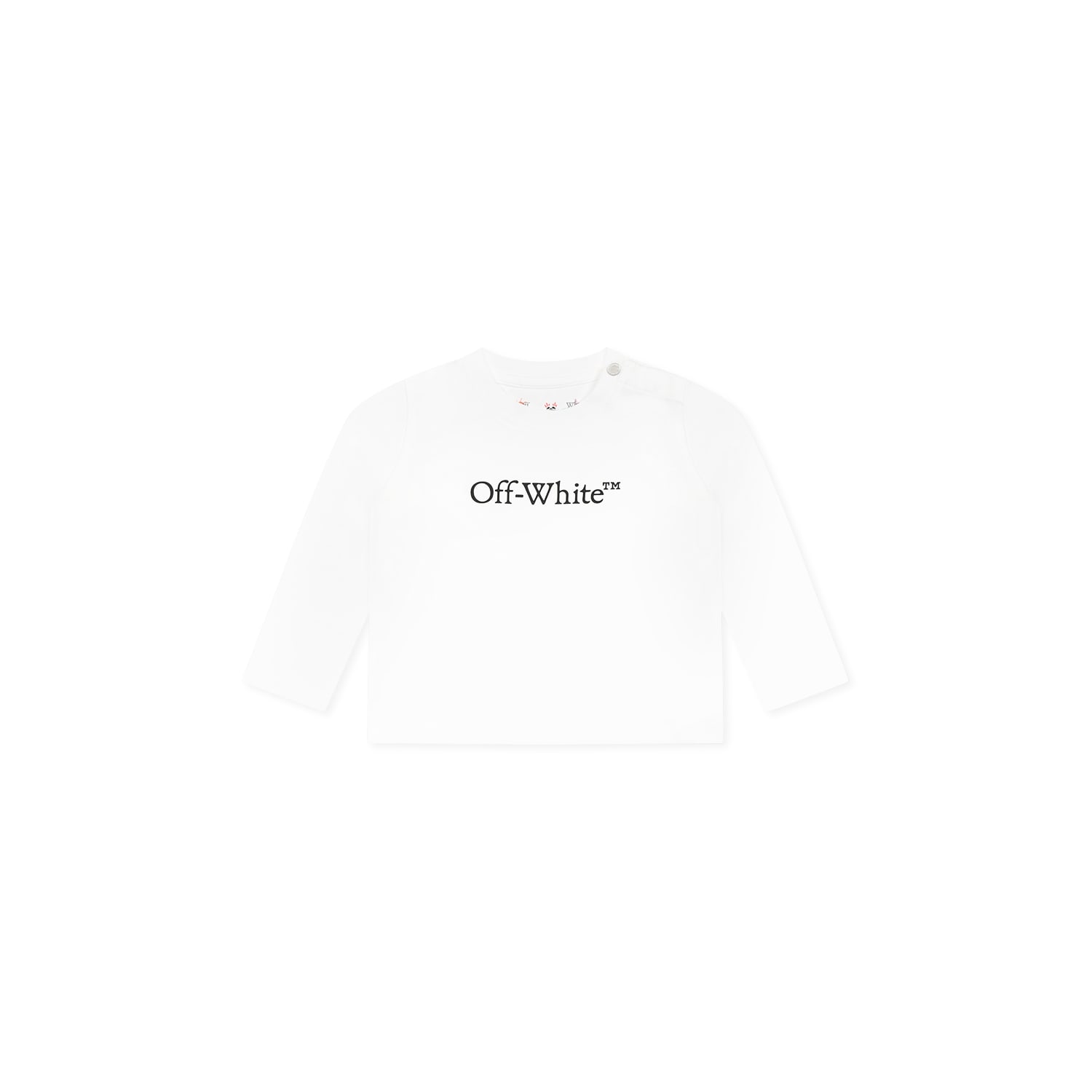 Off-white White T-shirt For Baby Boy With Logo In White