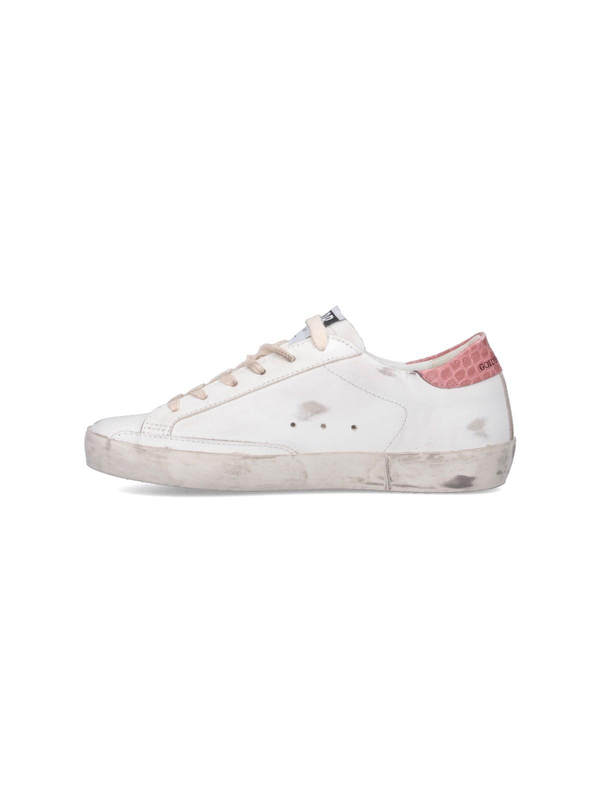 Shop Golden Goose Super-star Low-top Sneakers In White Silver