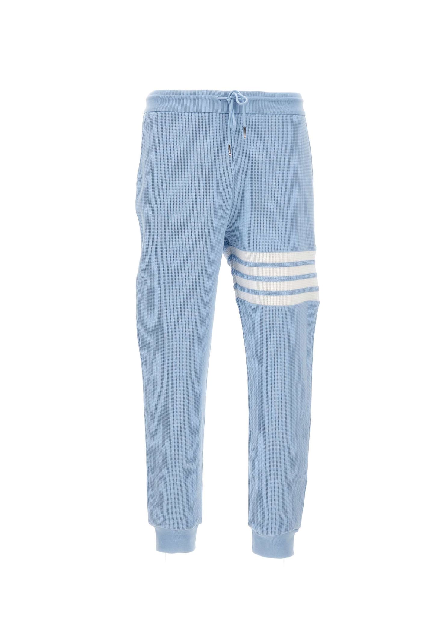 Thom Browne 4-bar Tapered Track Pants In Blue