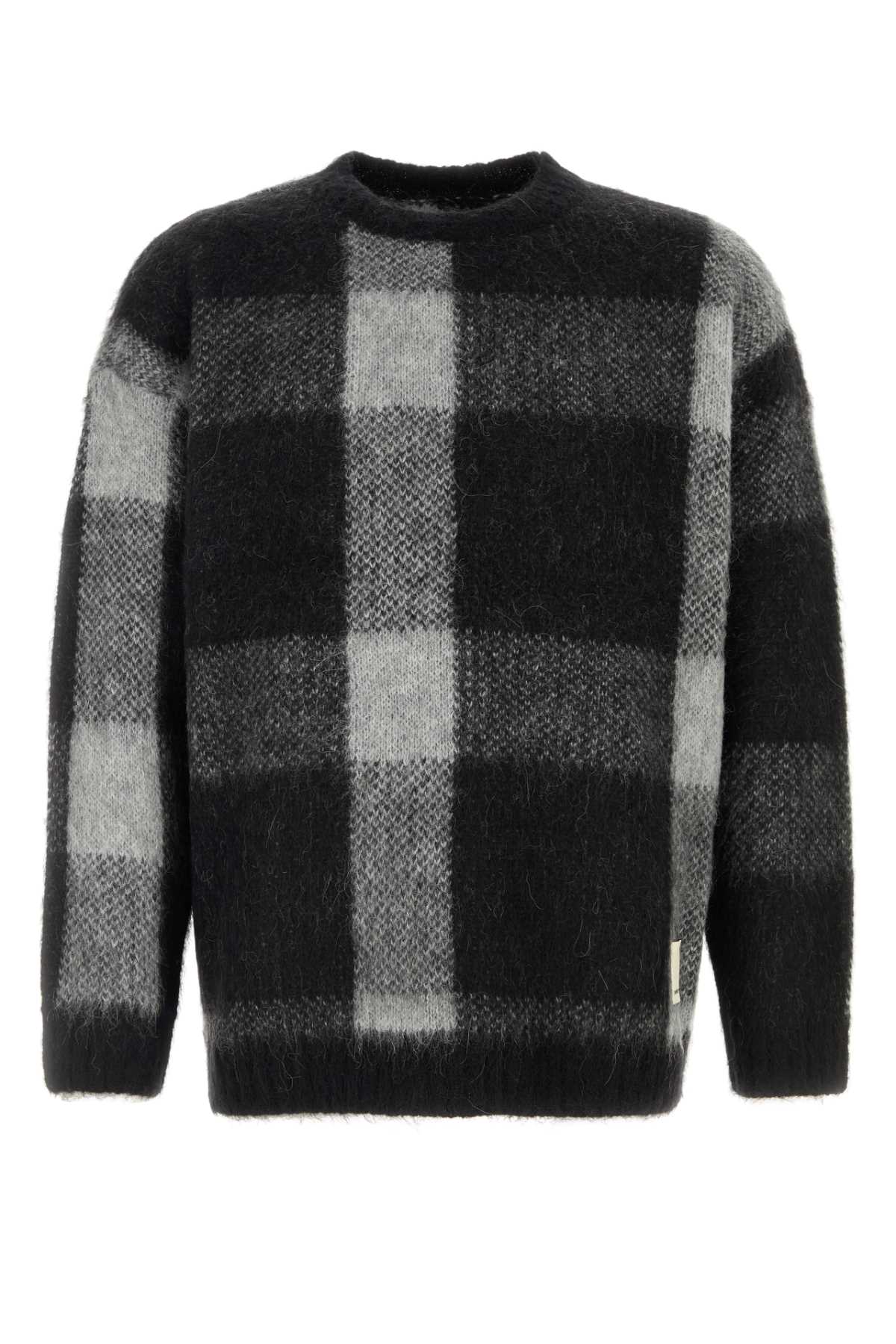 Emporio Armani Checked Sweater In Multi
