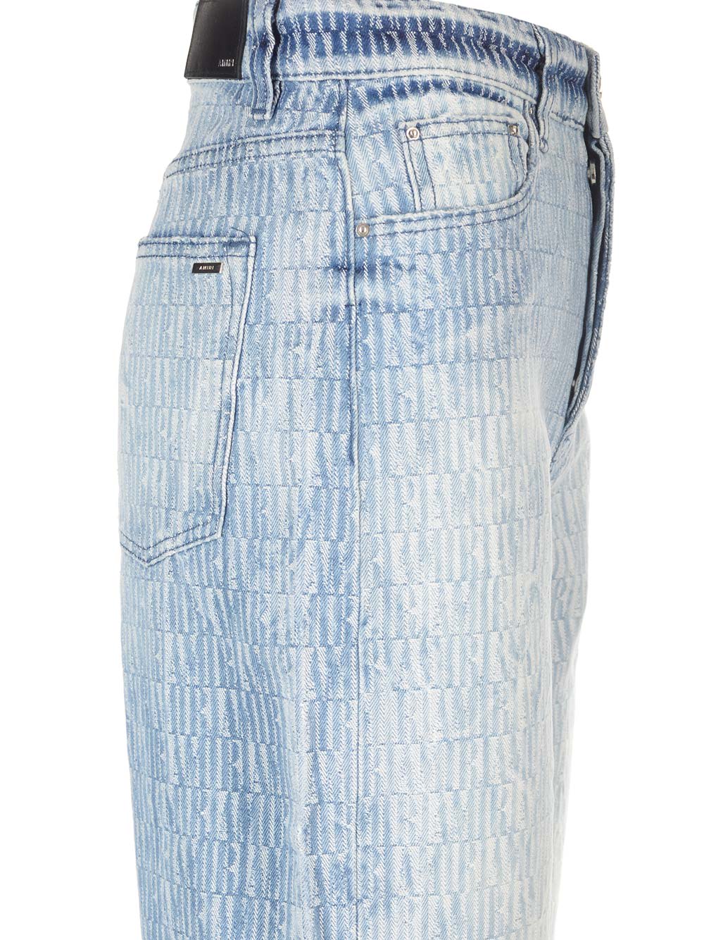 Shop Amiri High-waisted Jeans In Denim Blue