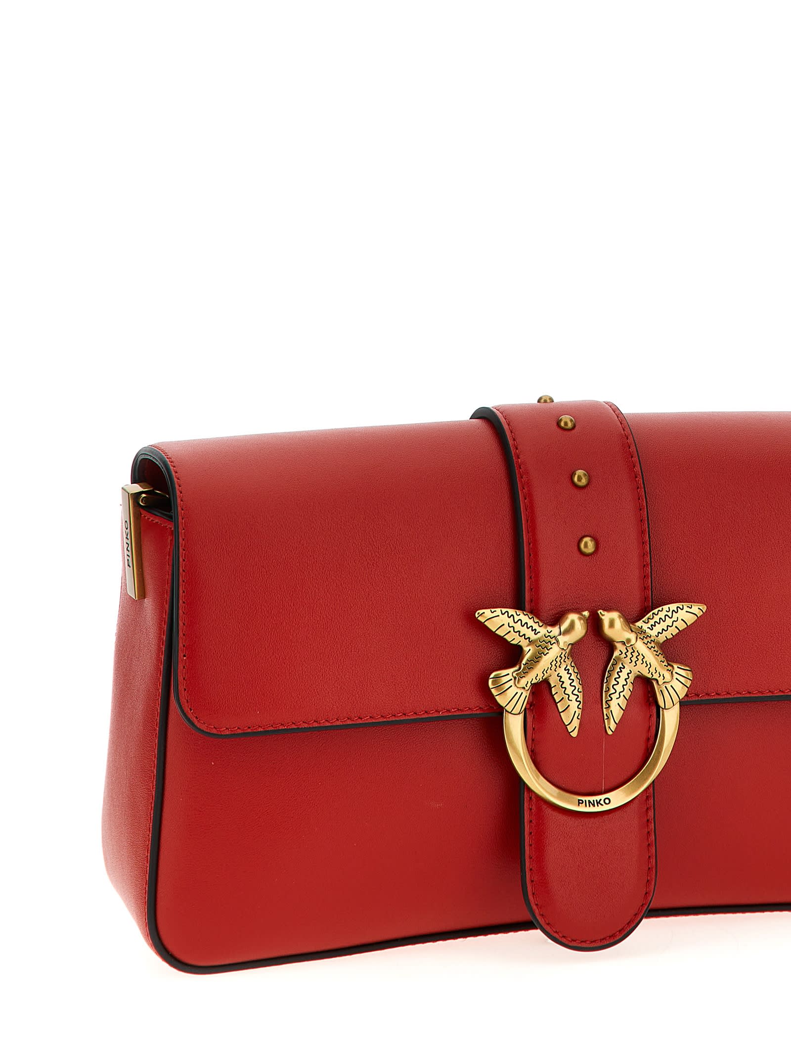 Pinko Love One Classic Crossbody Bag In Red
