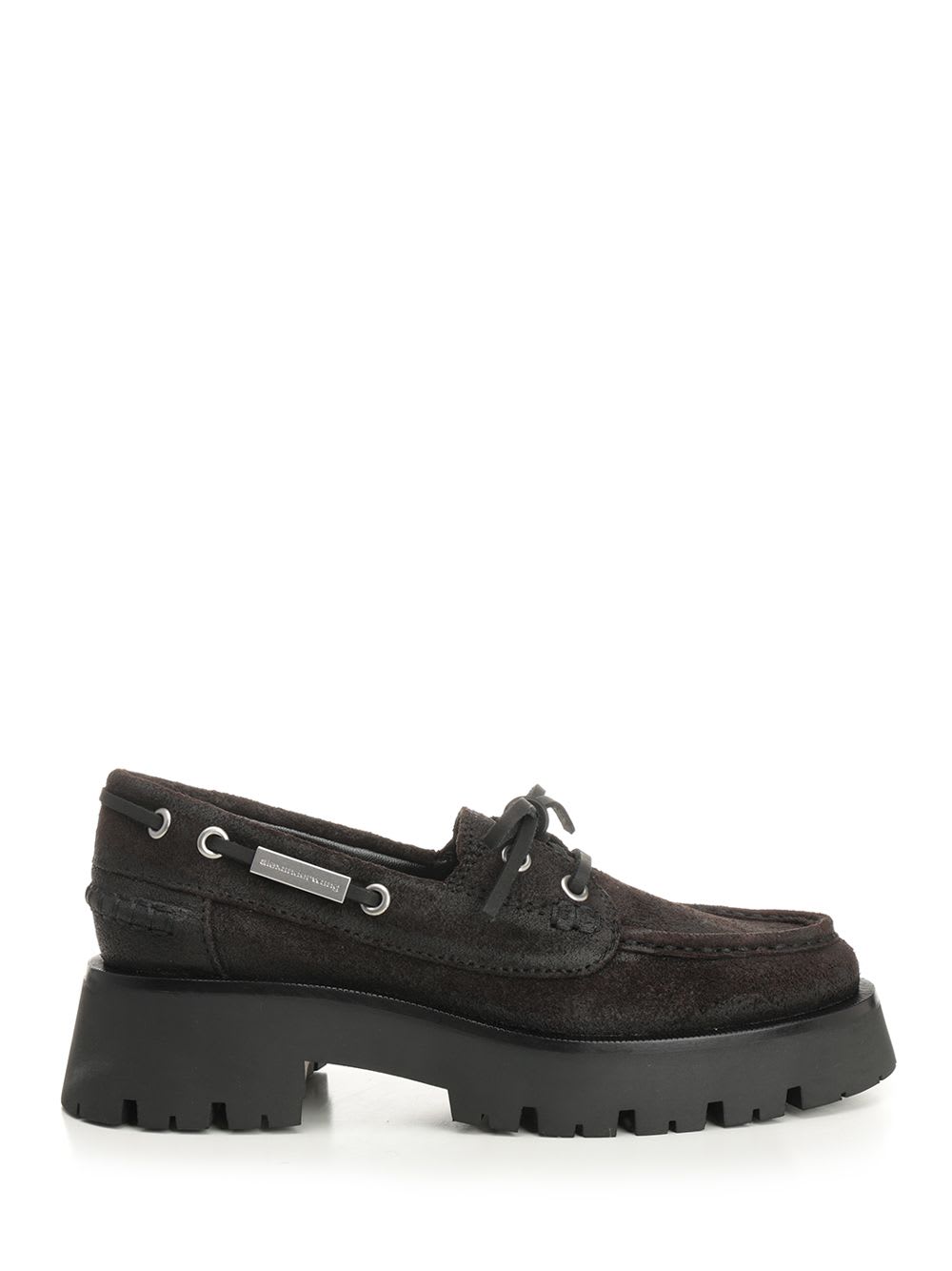 Alexander Wang Carson 50 Waxed Suede Boat Shoes In Brown