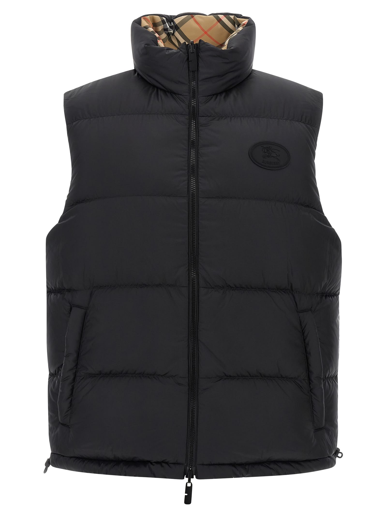 Burberry Snoshill Reversible Check Puffer Gilet Clothing In Multi