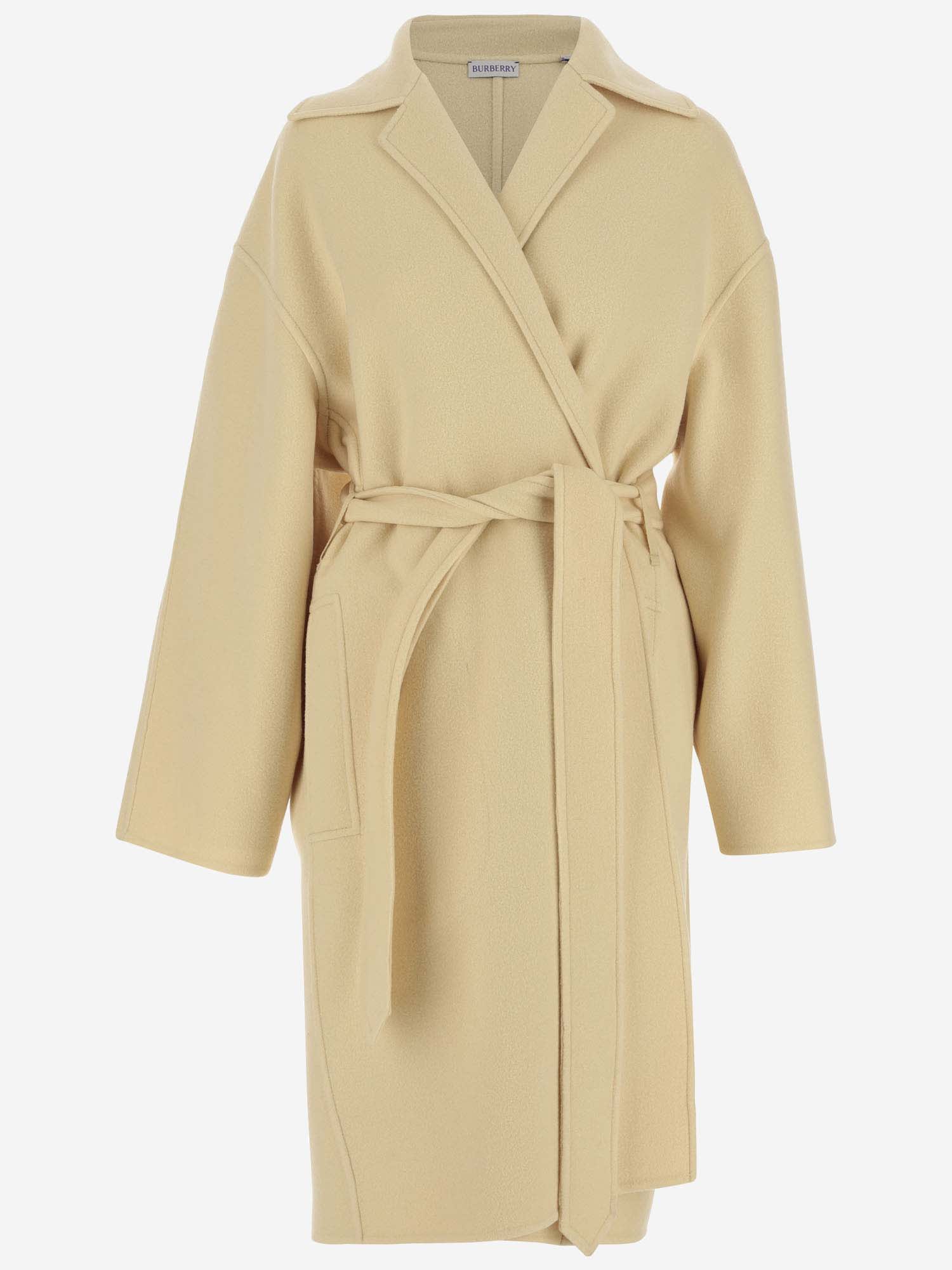 Shop Burberry Cashmere Robe Coat In Daffodil