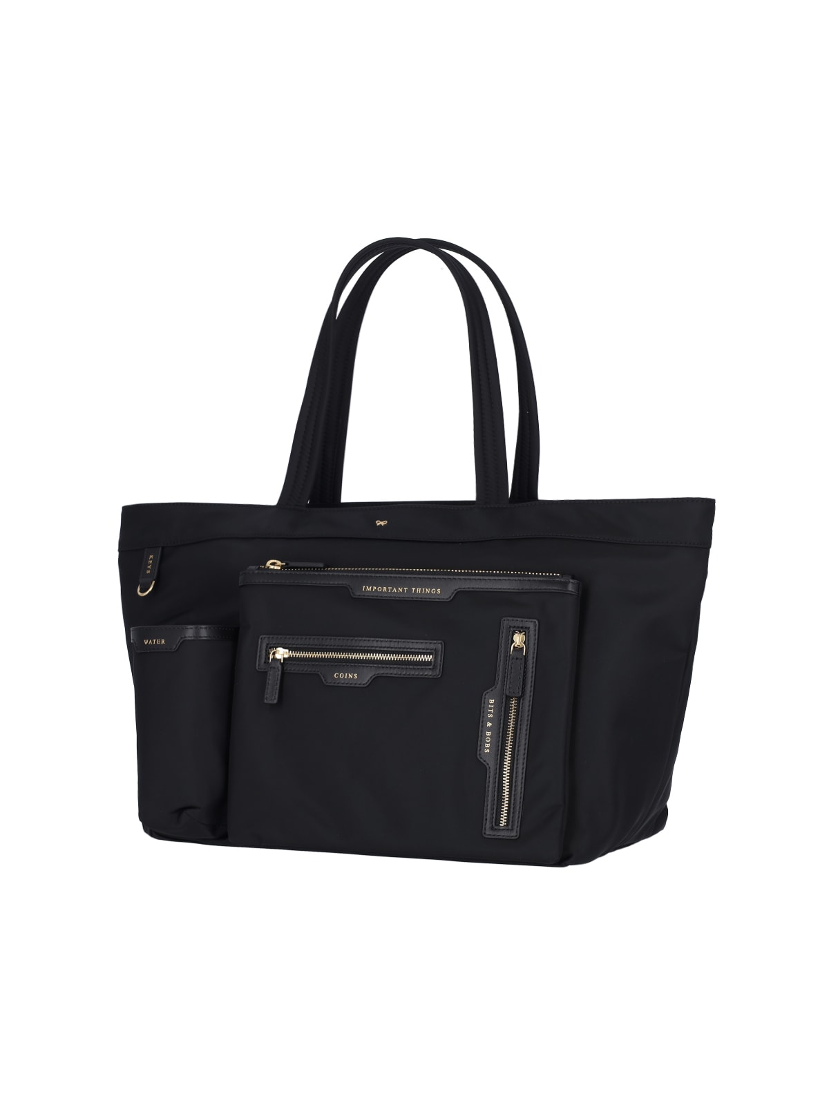 Shop Anya Hindmarch Multi-pocket Tote Bag In Black
