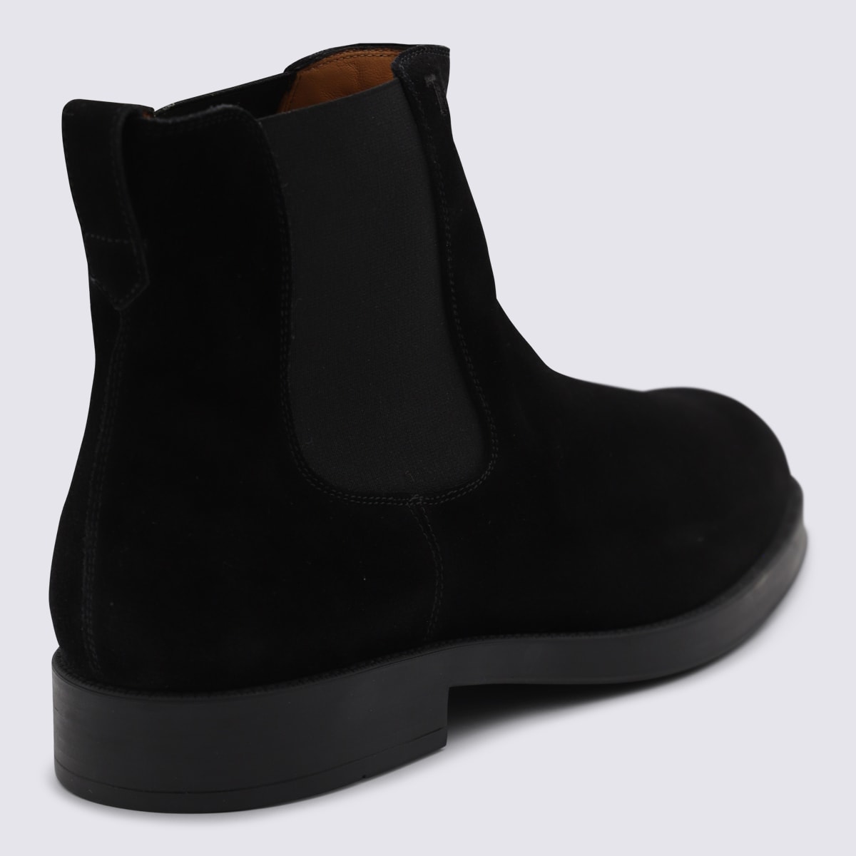 Tod's Black Leather Boots In Black