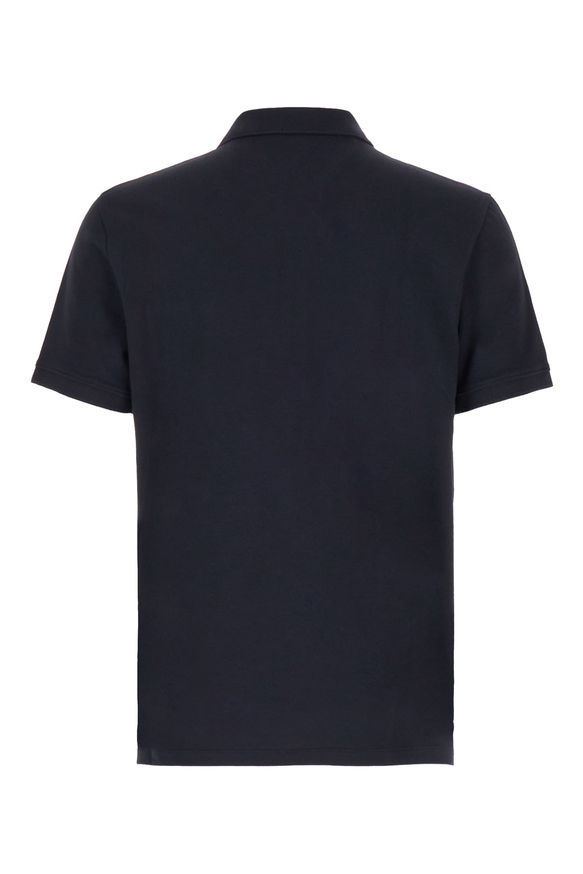 Shop Valentino Navy Blue Piquet Polo Shirt In 598