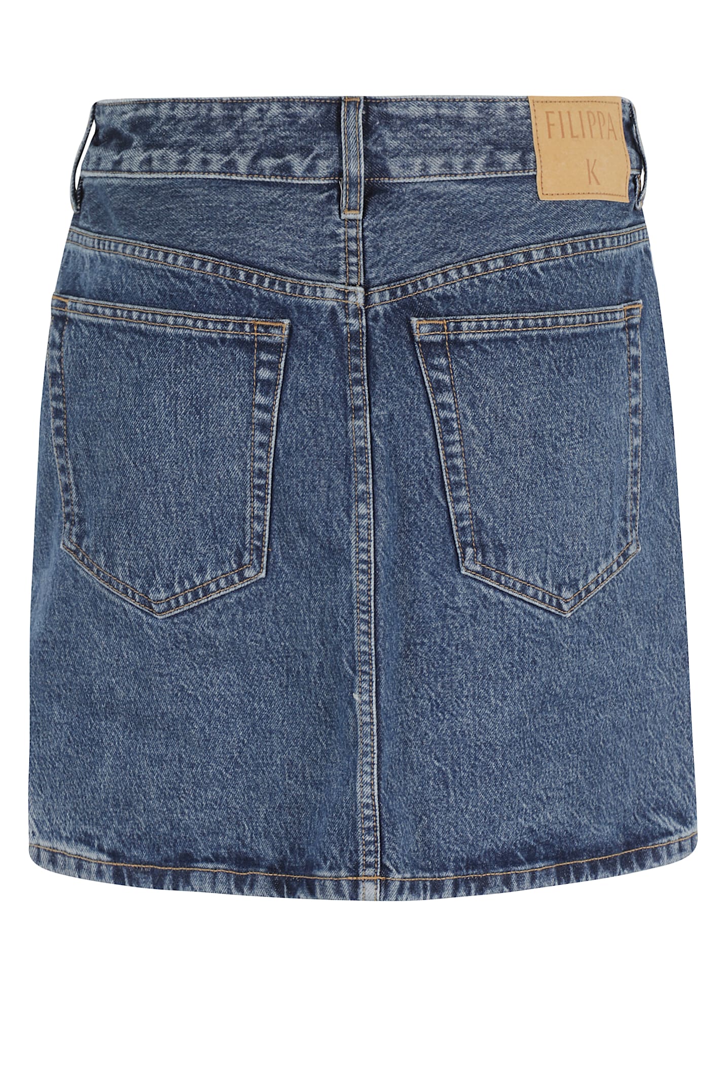 Filippa K Patch Pocket Mini Skirt In Washed Mid